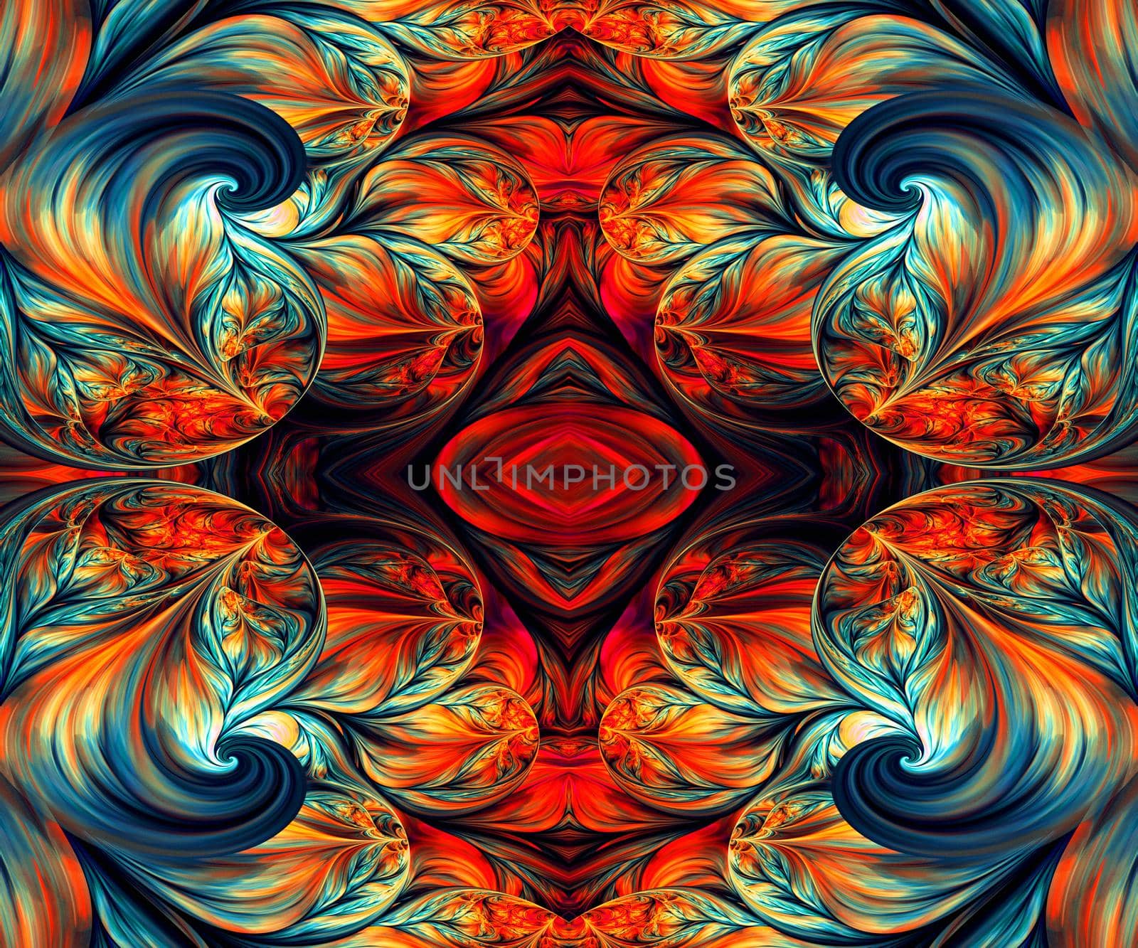 Computer generated colorful fractal artwork for creative art,design and entertainment