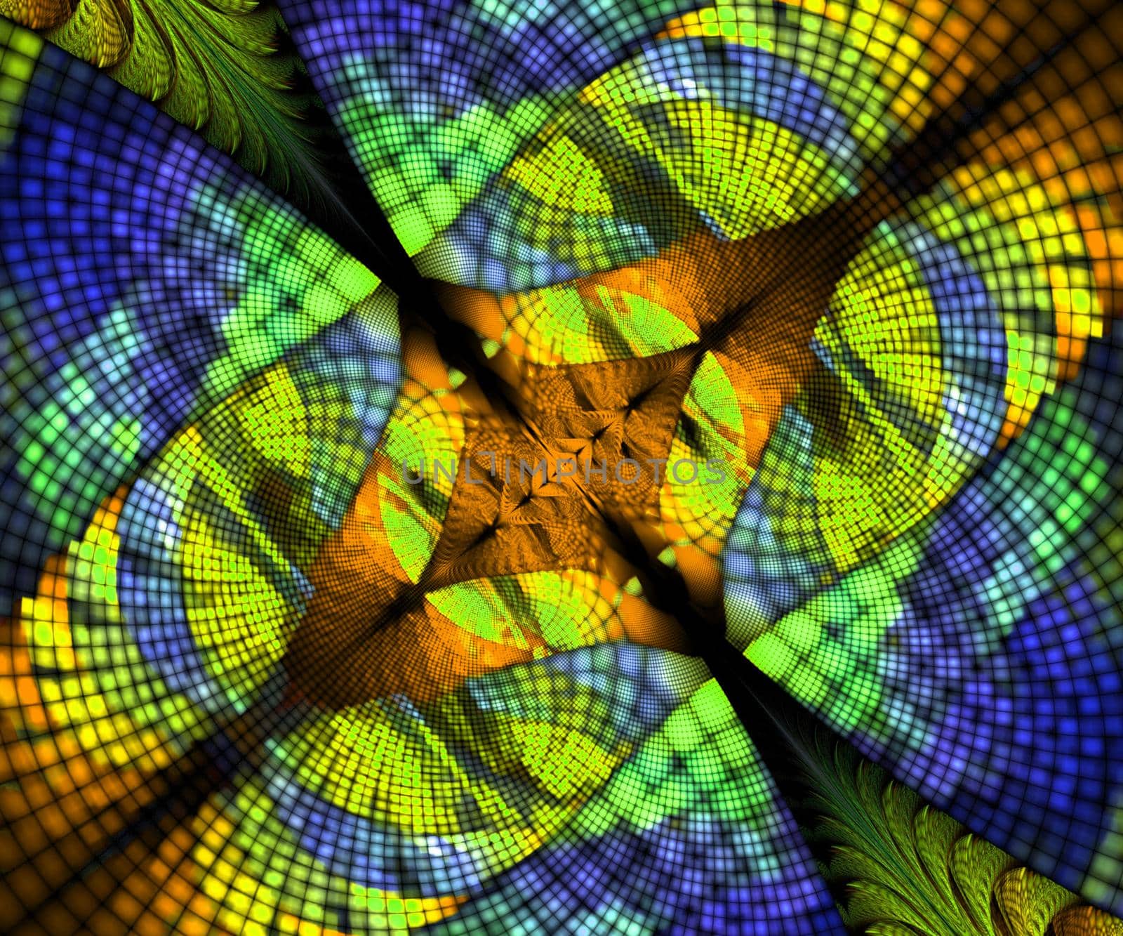 Computer generated colorful fractal artwork by stocklady