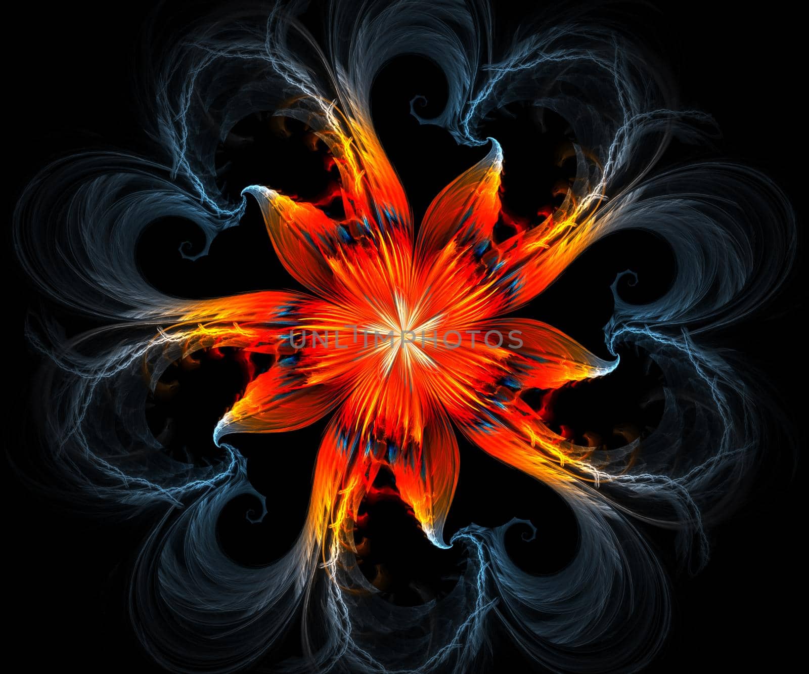 Computer generated colorful fractal artwork for creative art,design and entertainment