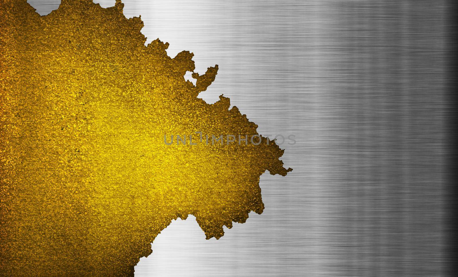 Iron metal with gold grunge texture for background