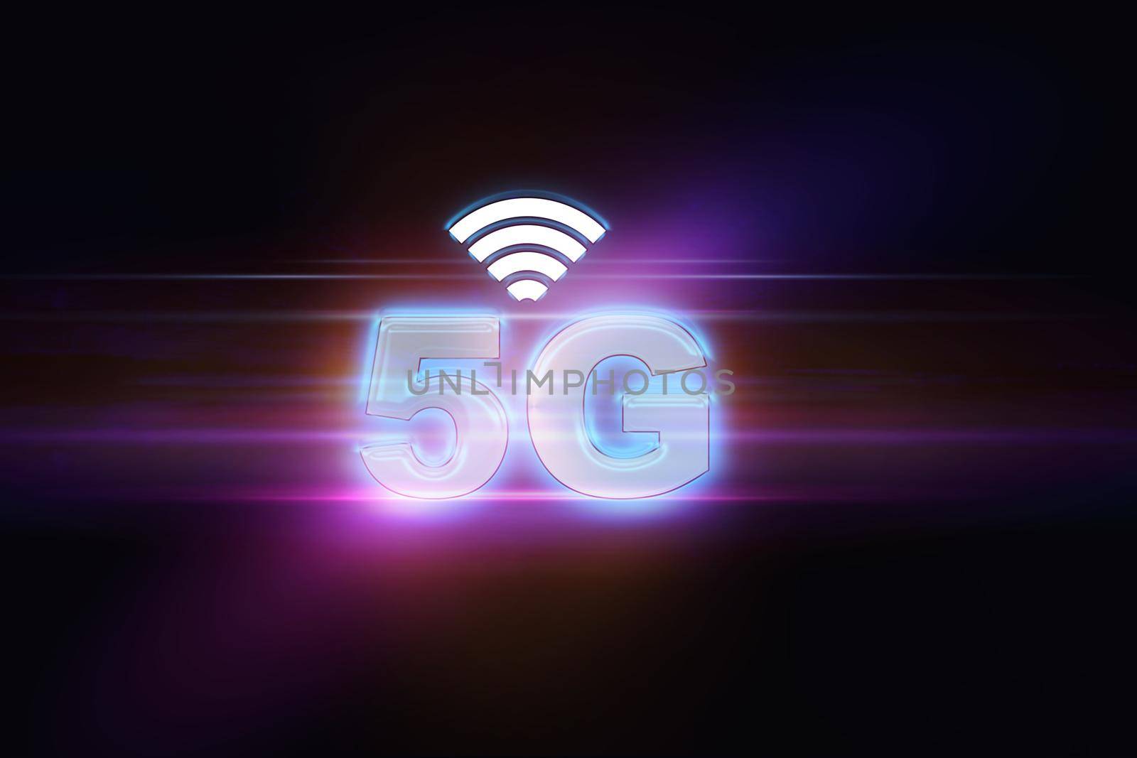 5G Advanced technology background by Wasant