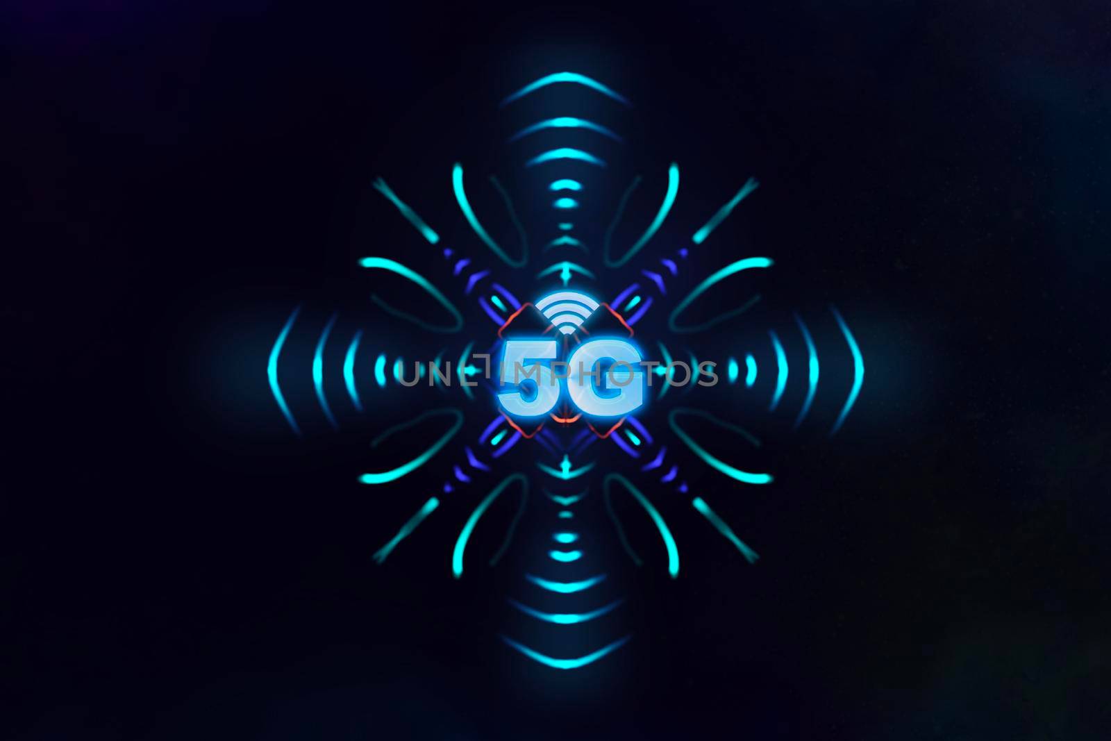 5G technology concept design with illustration 