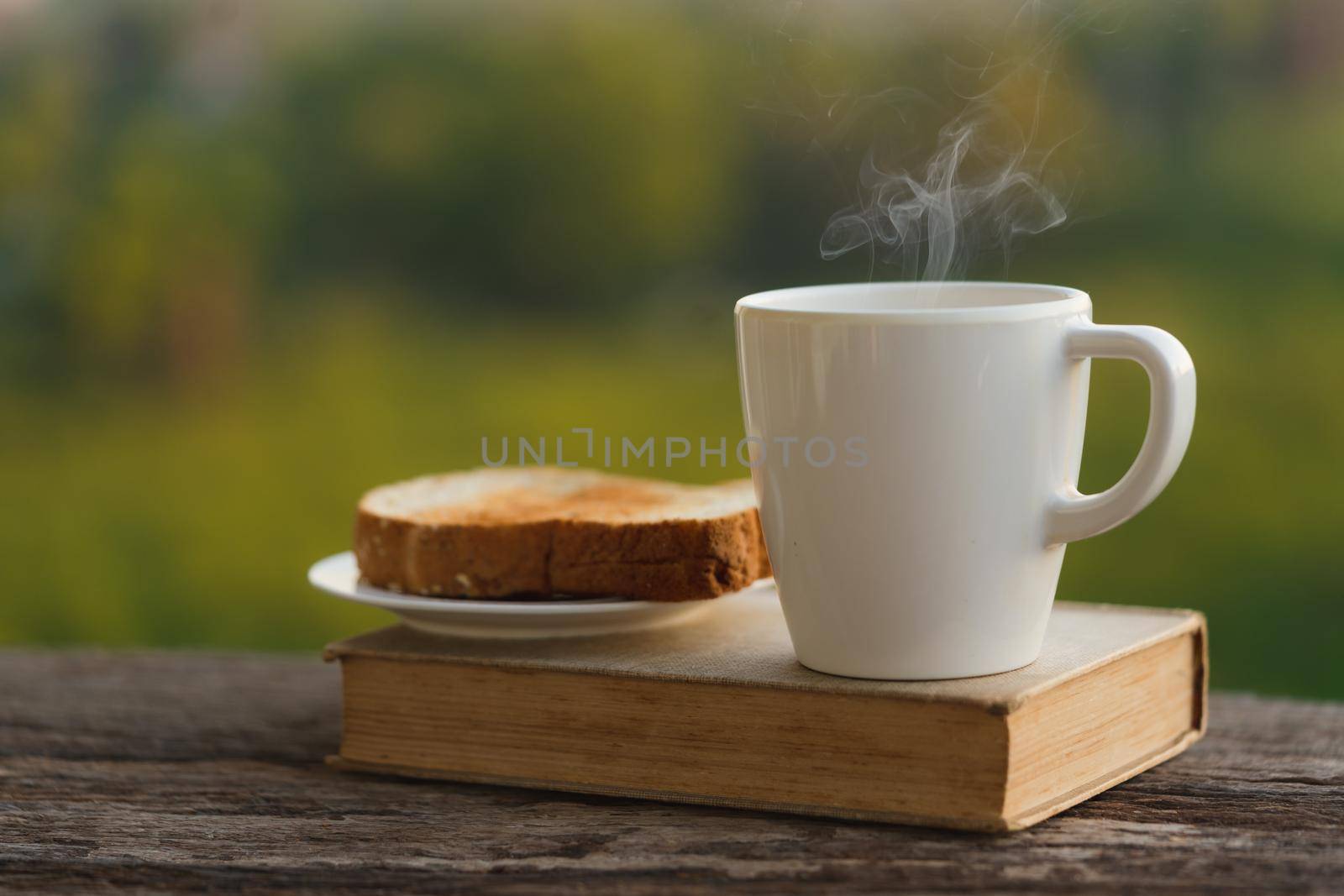 Coffee cup with bread by Wasant