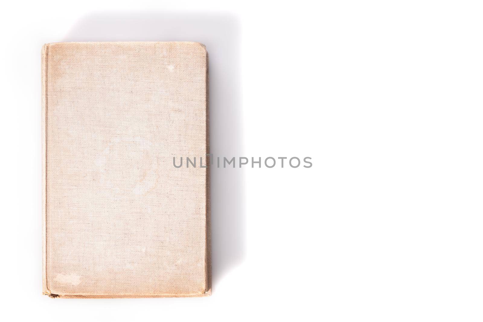 Old book on white background, Education concept