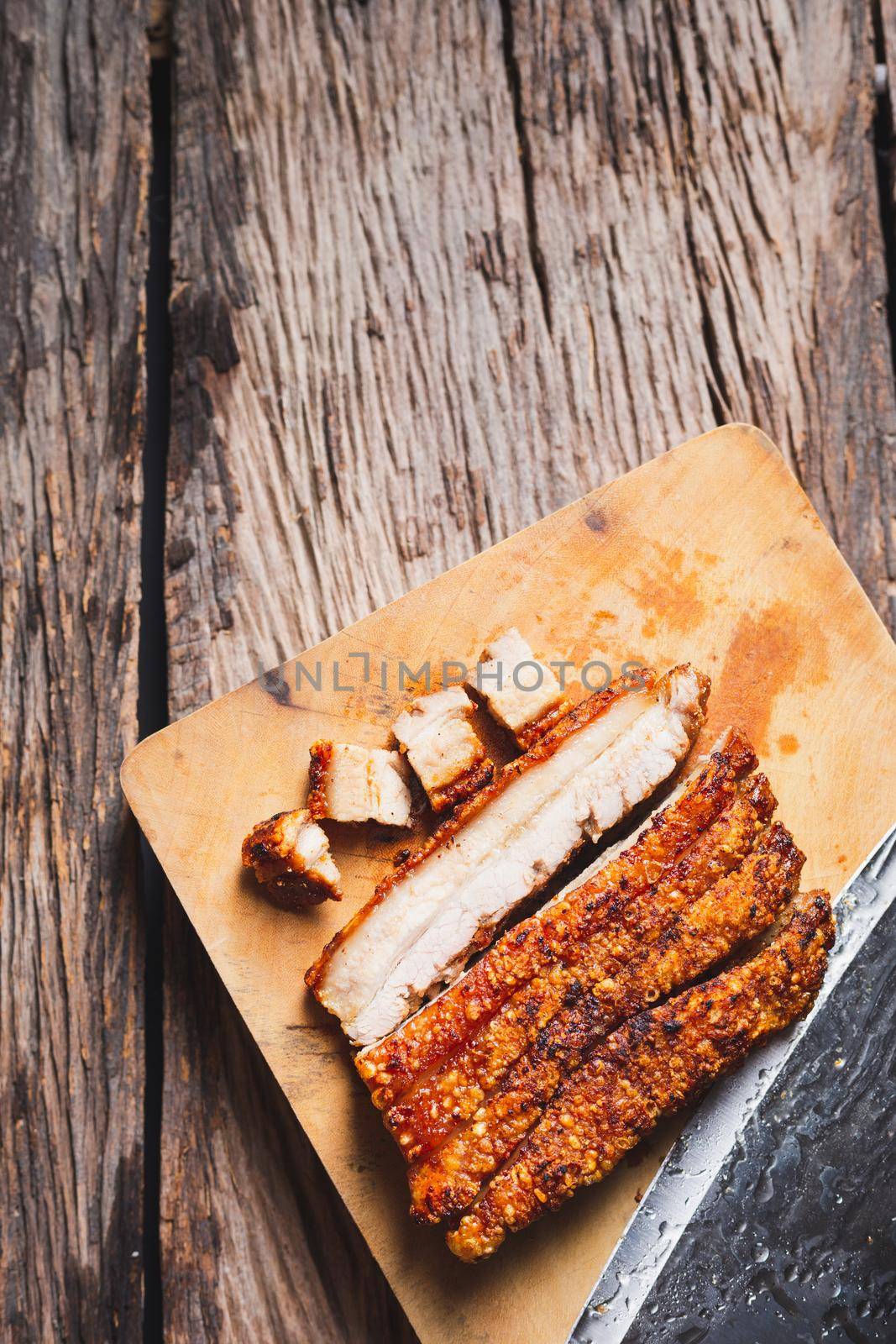 Roast Pork Belly on wooden  by Wasant