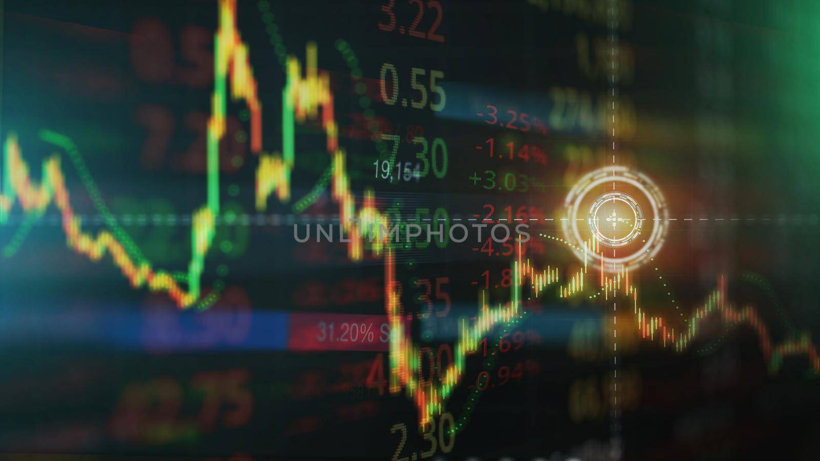 Stock market or forex trading graph in graphic concept, Abstract finance background