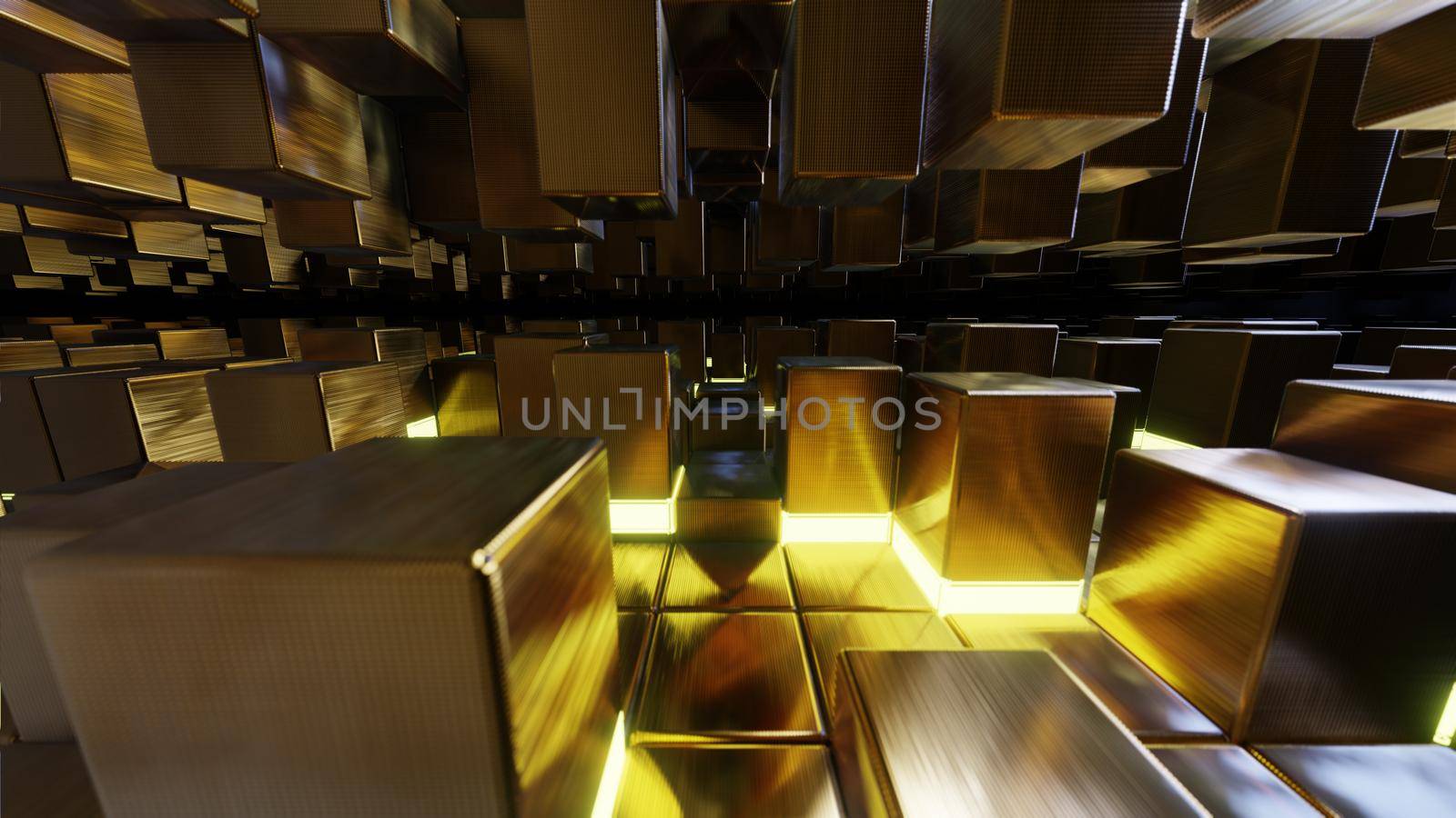 Flying On Gold Cube by urzine