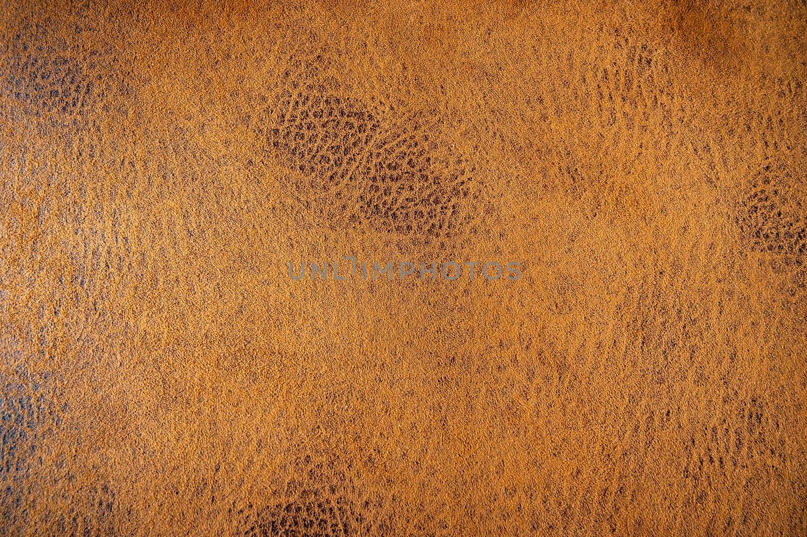 Brown leather background by sarayut_thaneerat