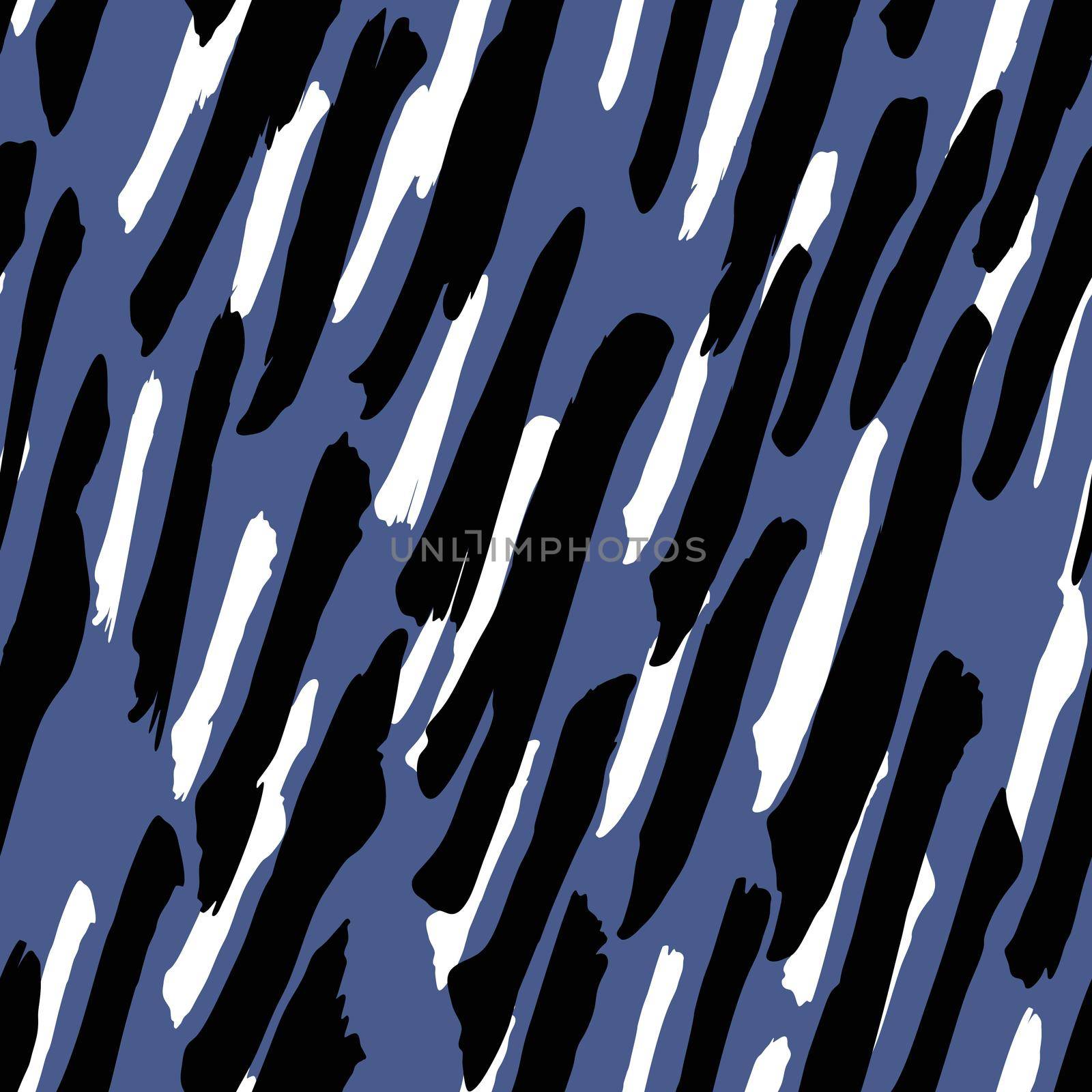 Abstract modern giraffe seamless pattern. Animals trendy background. Blue and black decorative vector stock illustration for print, card, postcard, fabric, textile. Modern ornament of stylized skin by allaku