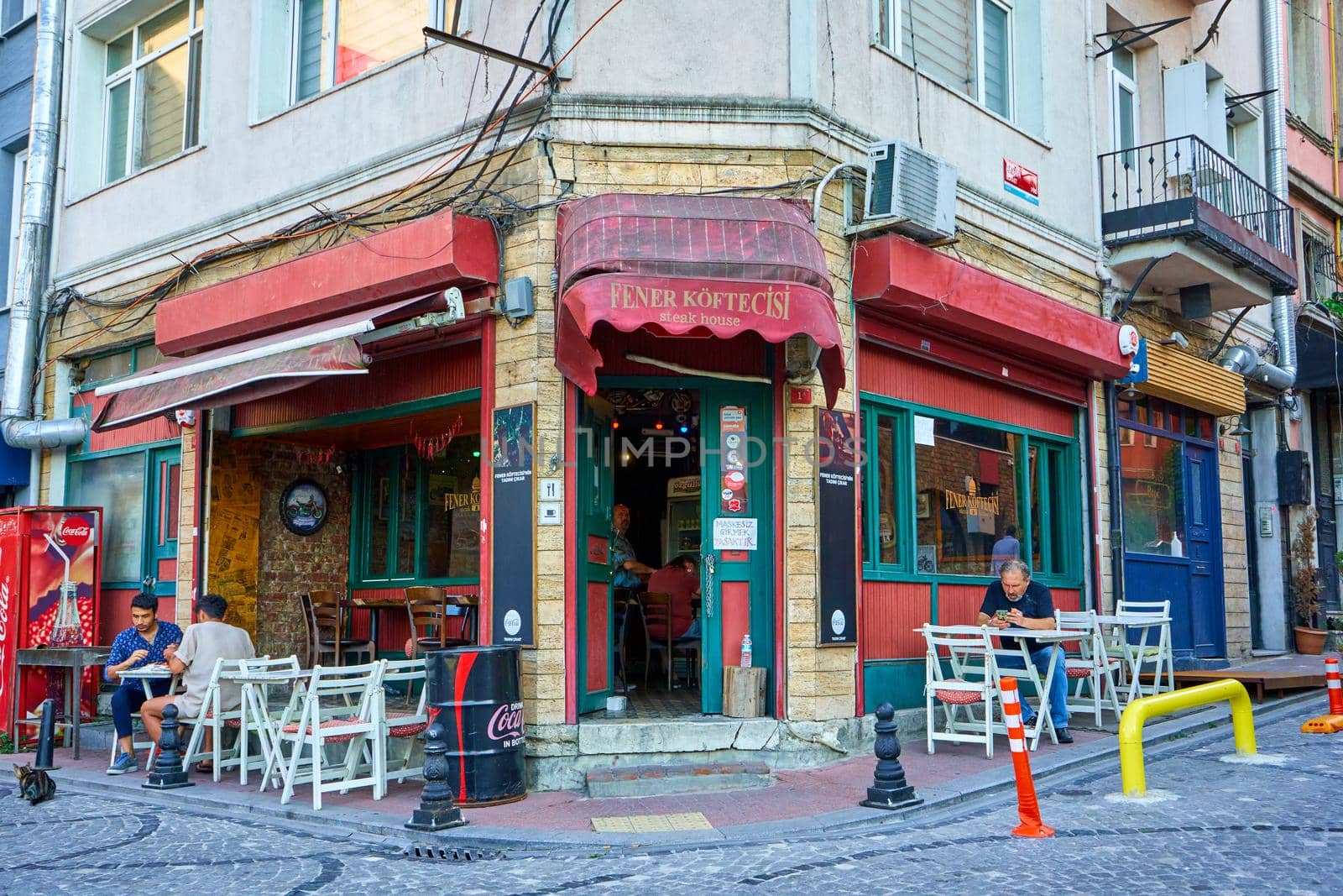 Cozy coffee shop in Istanbul. Coffee break while walking around the city by Try_my_best