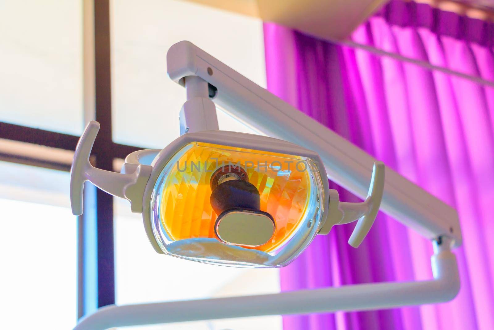 lamp in dental clinic Interior of dentist office health care by pramot