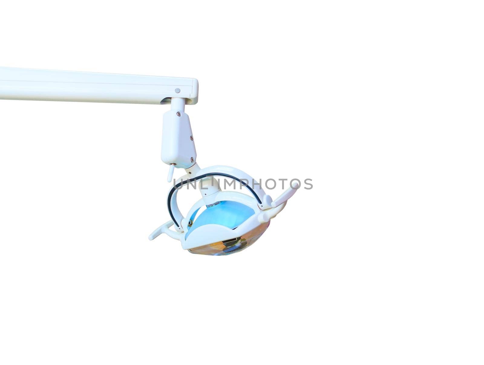 lamp in dental clinic Interior of dentist office health care and medicine with clipping path isolated on white background