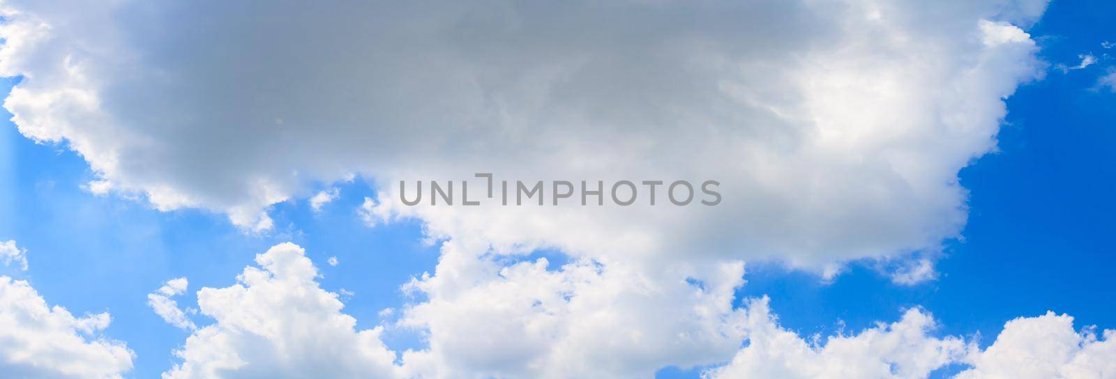 panoramic sky and cloud summertime beautiful background by pramot