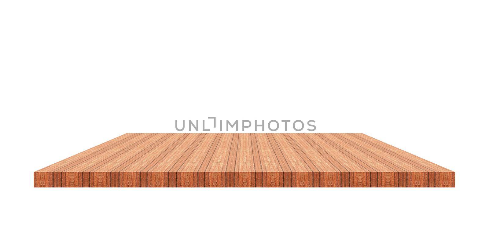 wooden shelves design isolated on white background for your product by pramot