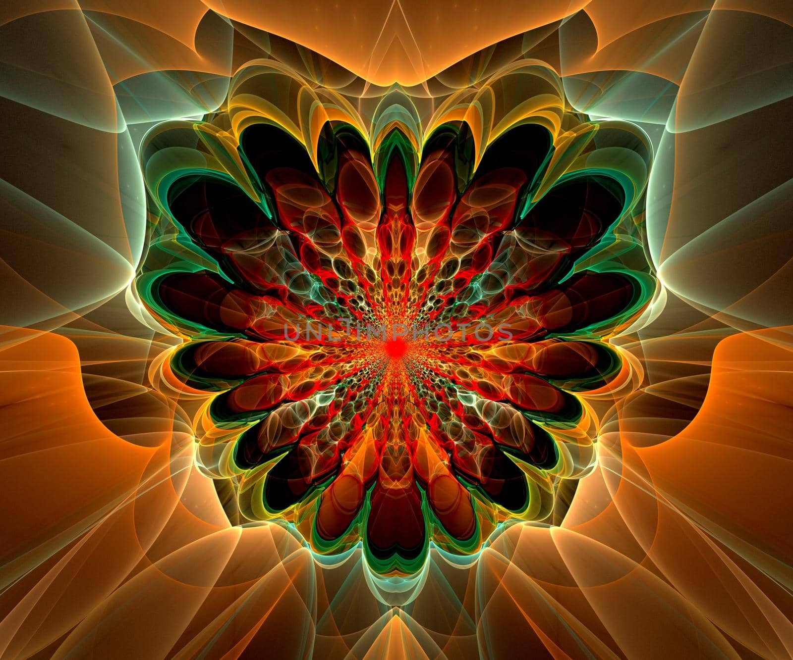 Computer generated colorful fractal artwork by stocklady