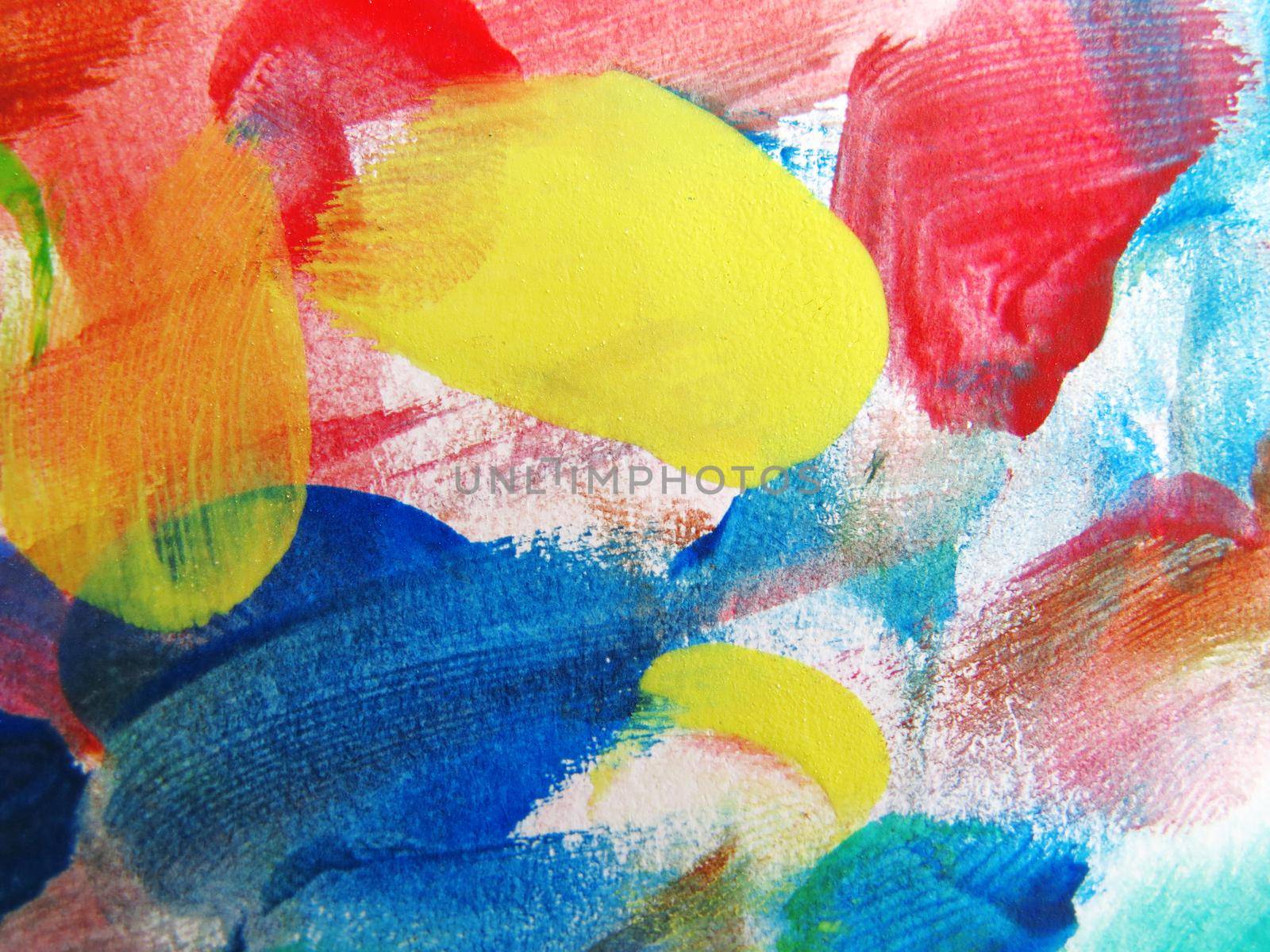 Colorful Abstract fingerprint painted background with watercolor