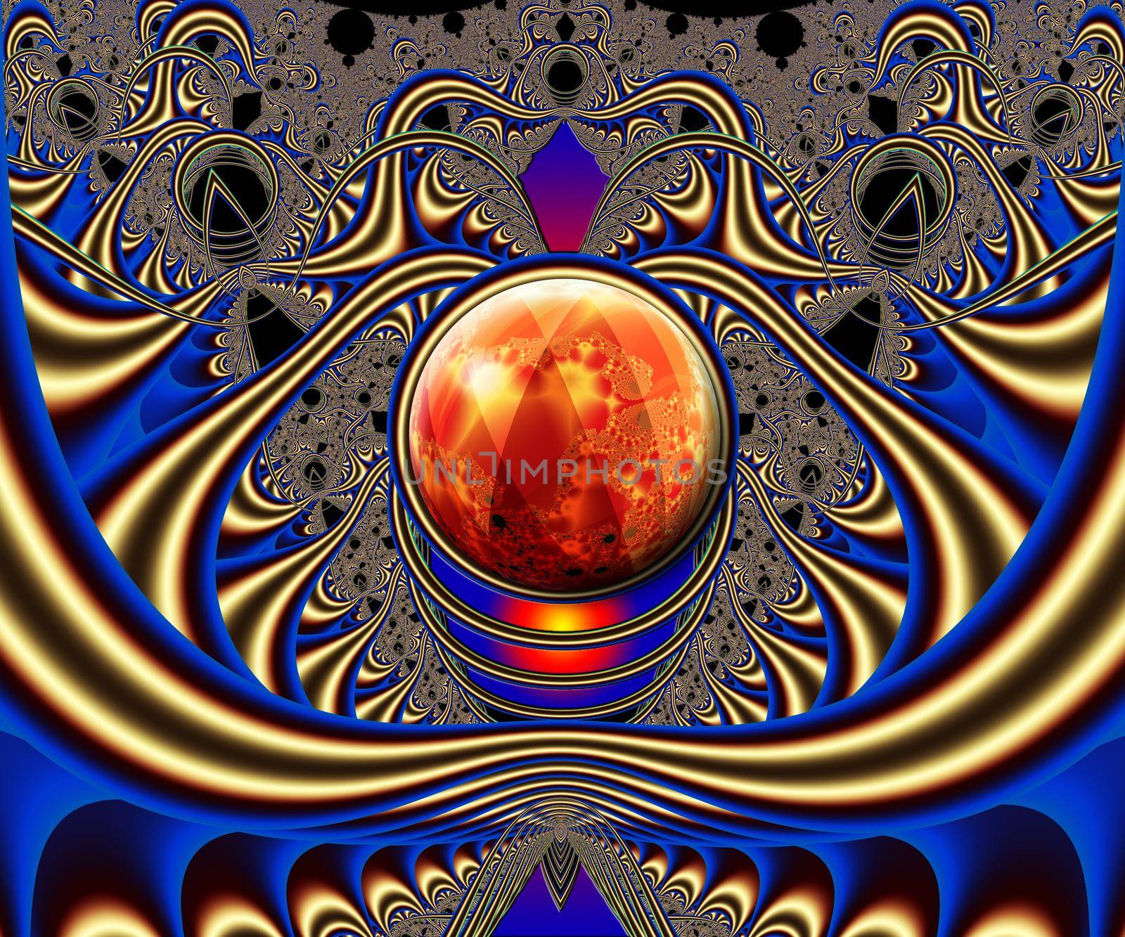 Computer generated abstract colorful fractal artwork by stocklady