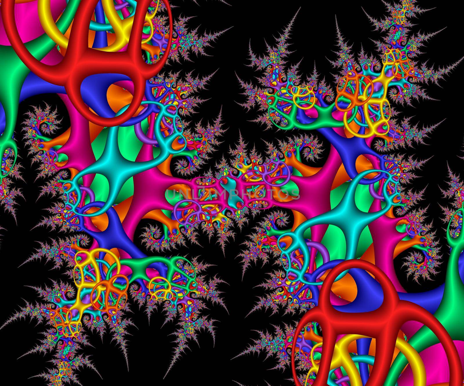 Computer generated abstract colorful fractal artwork by stocklady