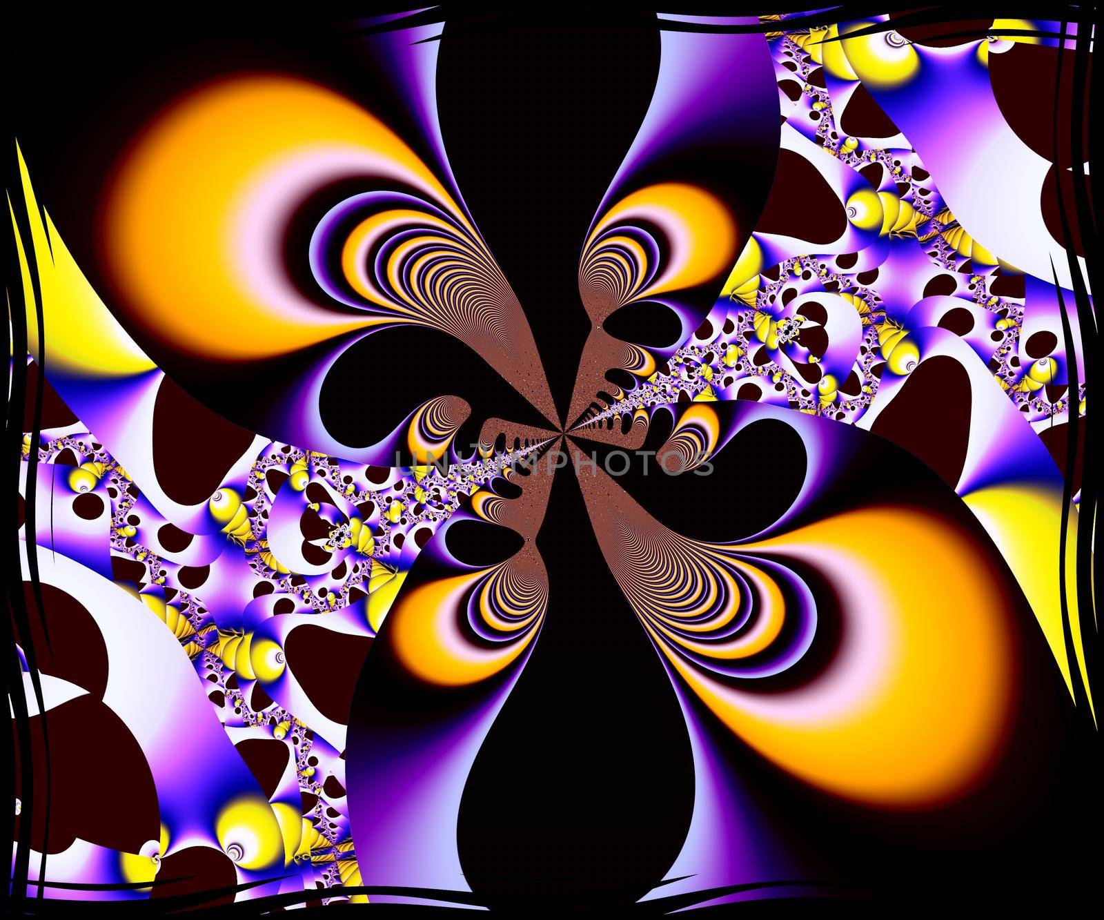 Computer generated abstract colorful fractal artwork by stocklady