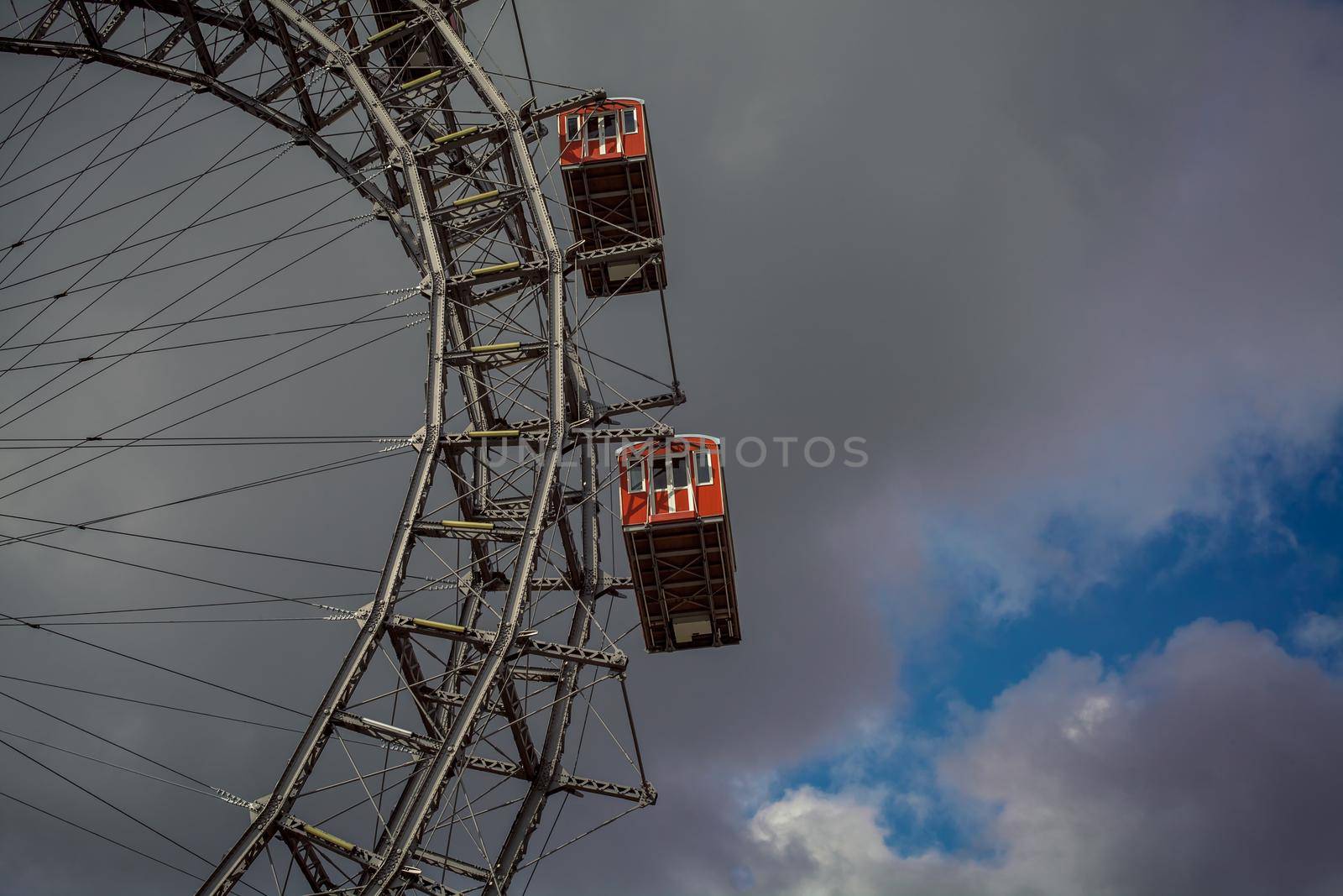 Ferris wheel in an amusement park.