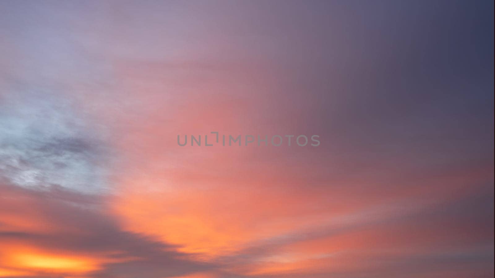Evening sky with pastel-colored clouds