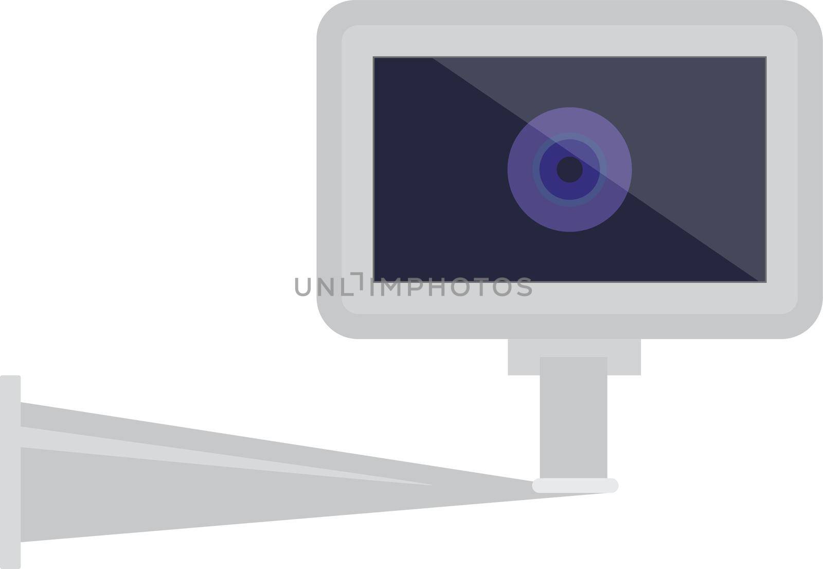 CCTV camera, illustration, vector on white background.