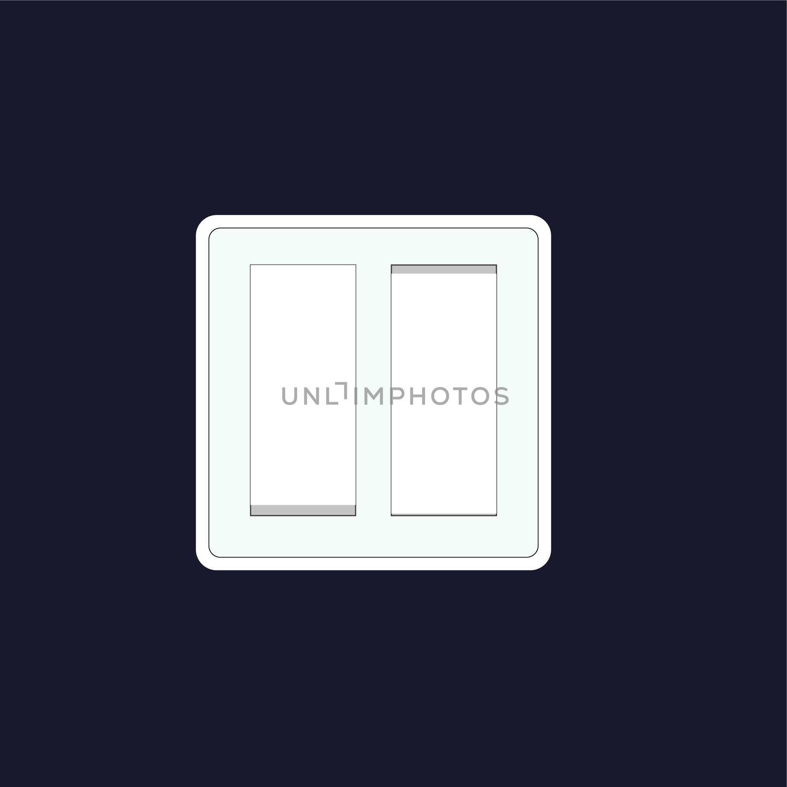 Light switch, illustration, vector on white background. by Morphart