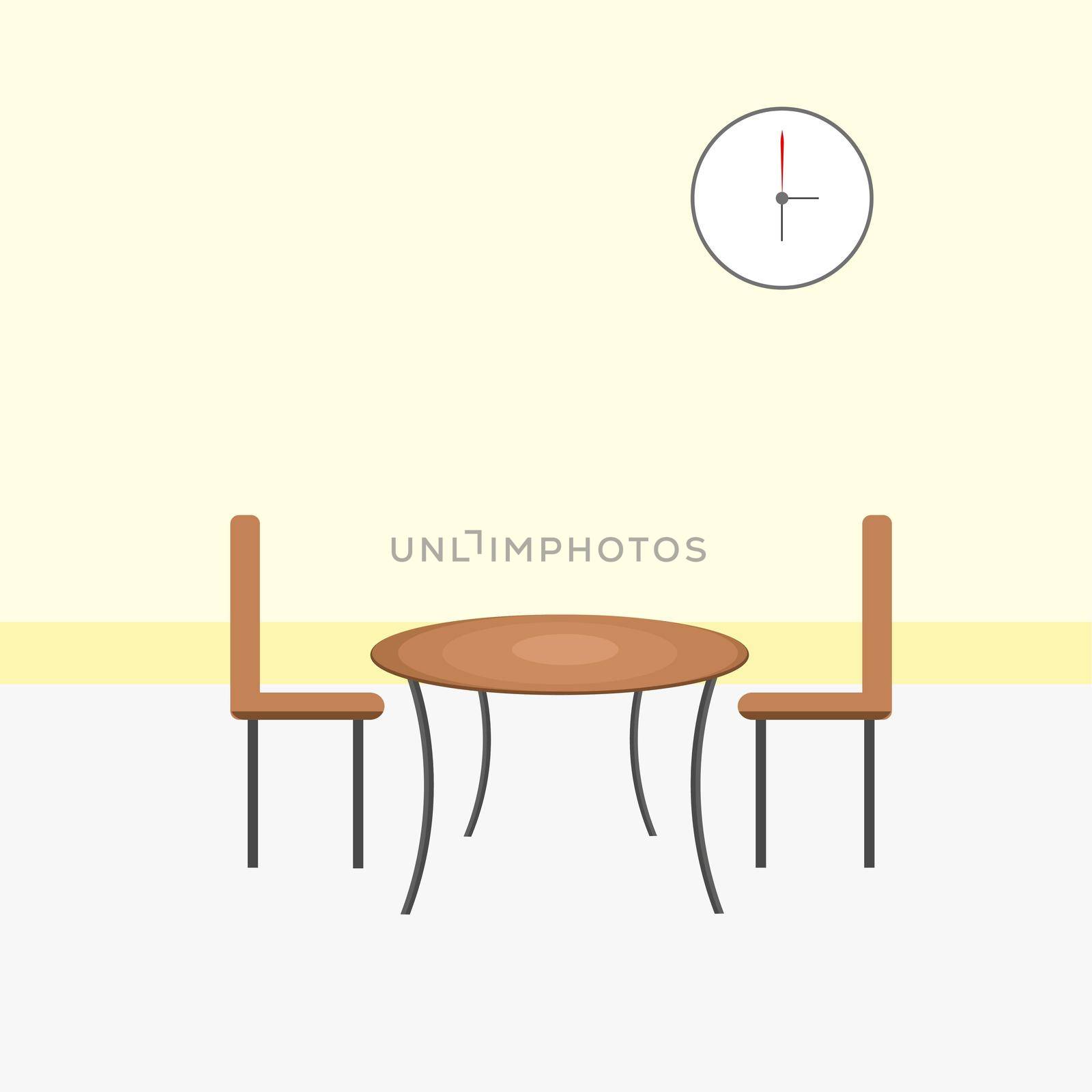 Kitchen chairs, illustration, vector on white background. by Morphart