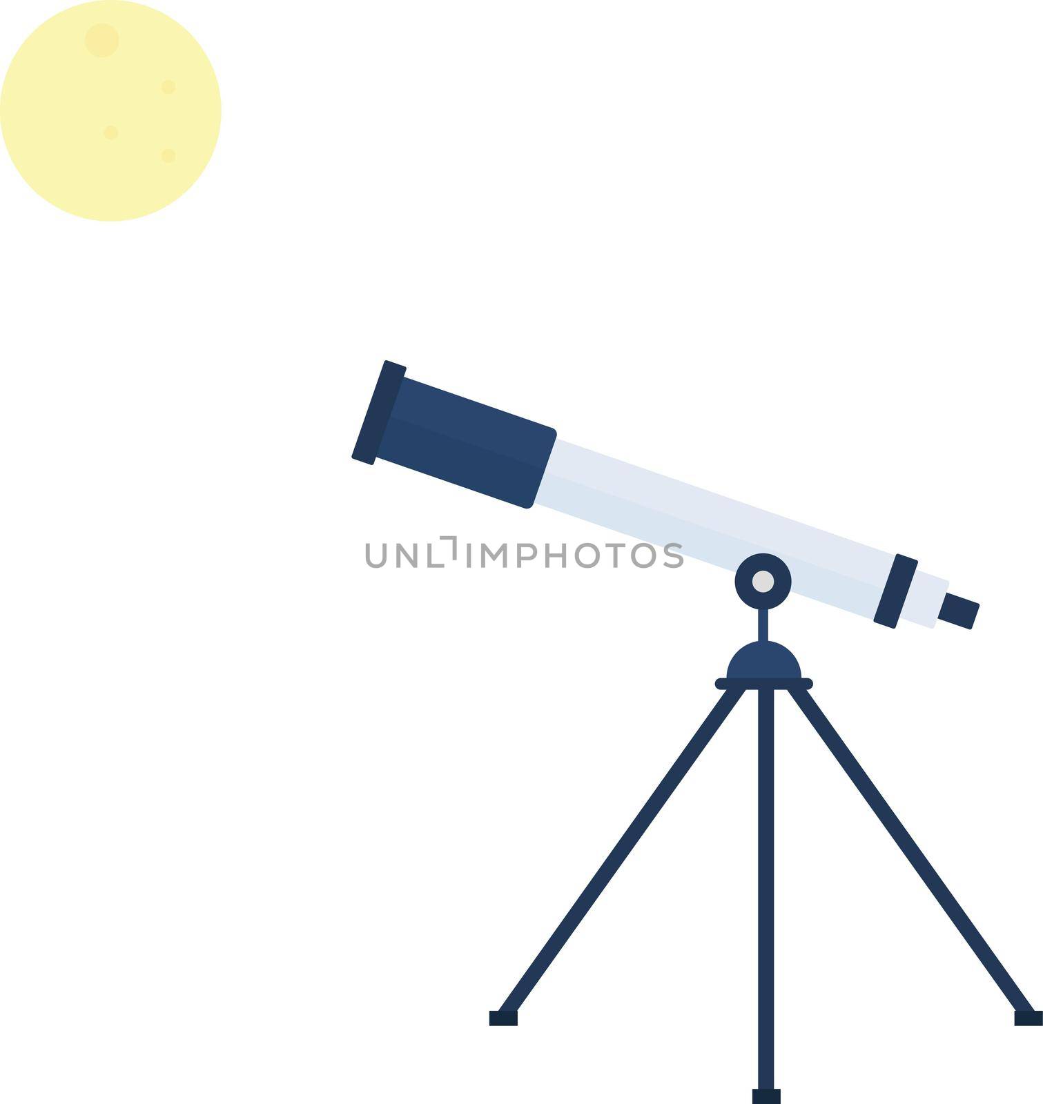 Day Telescope, illustration, vector on white background.