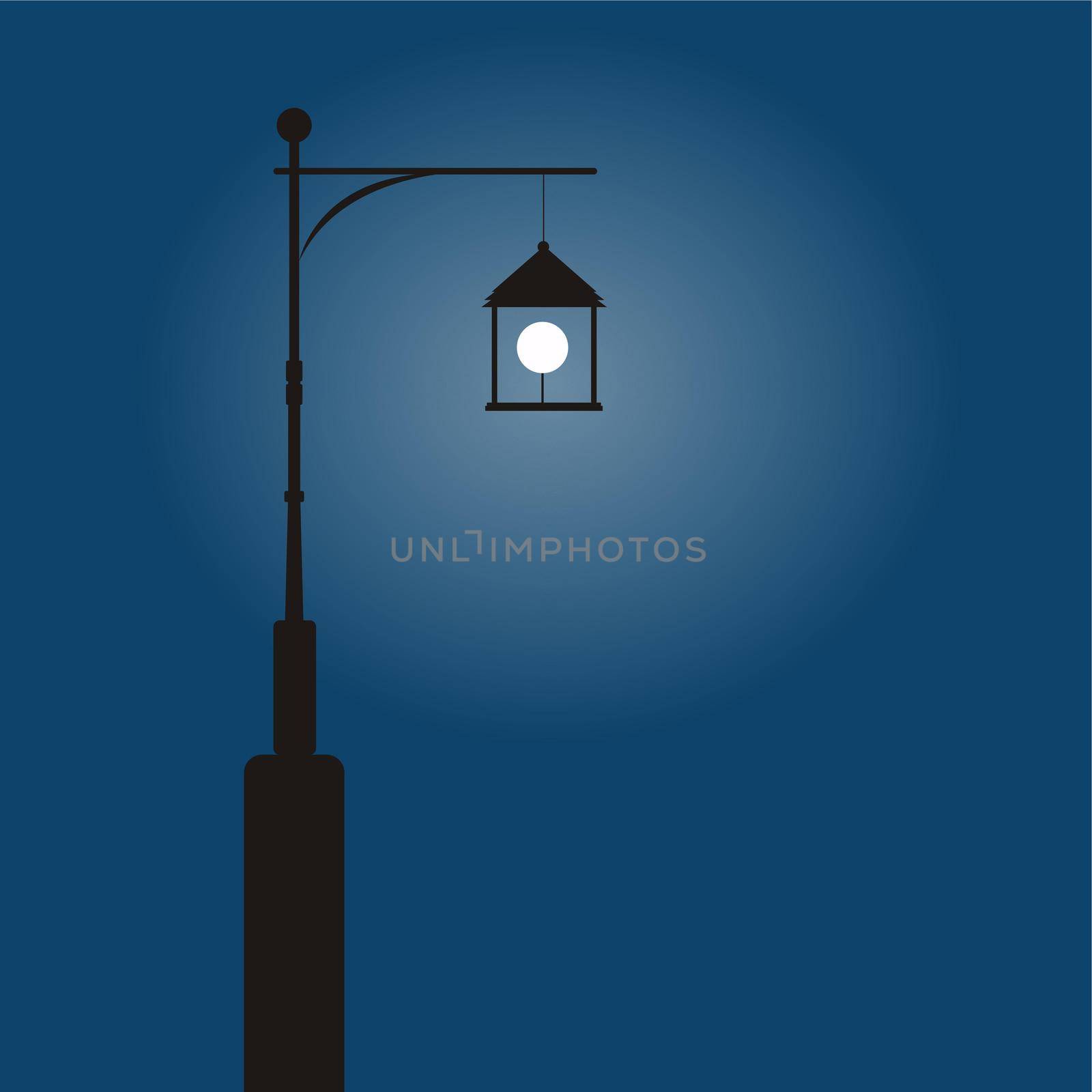 Street light, illustration, vector on white background. by Morphart