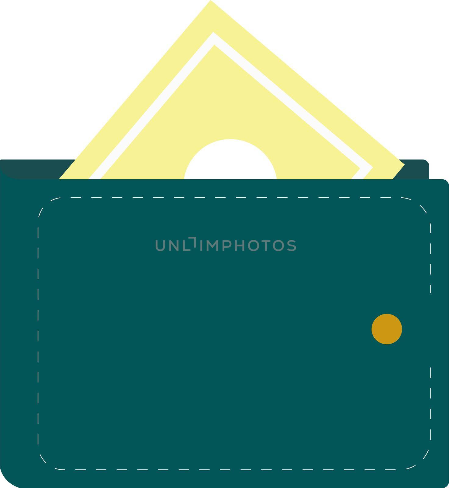 Full wallet, illustration, vector on white background. by Morphart