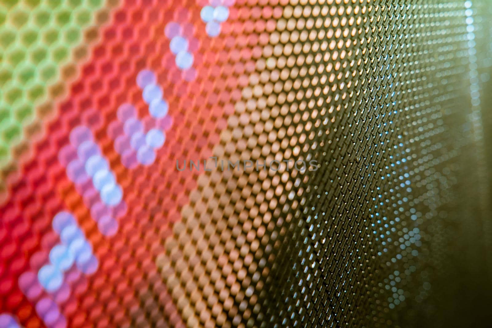 CloseUp LED blurred screen. LED soft focus background. abstract background ideal for design. by teerawit