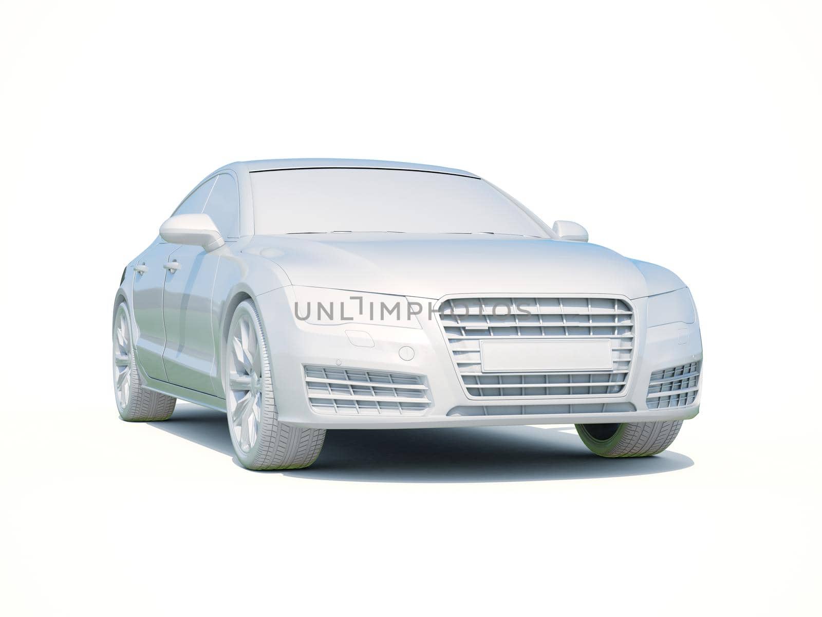 3d Car White Icon, 3d Car Blank Template, 3d White Car Icon with Shadow, Business Sedan Car on White Background, Automobile Isolated, Automobile Service Sign, Auto Body, Automobile Industry