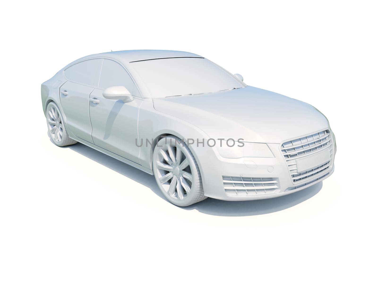 3d Car White Icon, 3d Car Blank Template, 3d White Car Icon with Shadow, Business Sedan Car on White Background, Automobile Isolated, Automobile Service Sign, Auto Body, Automobile Industry
