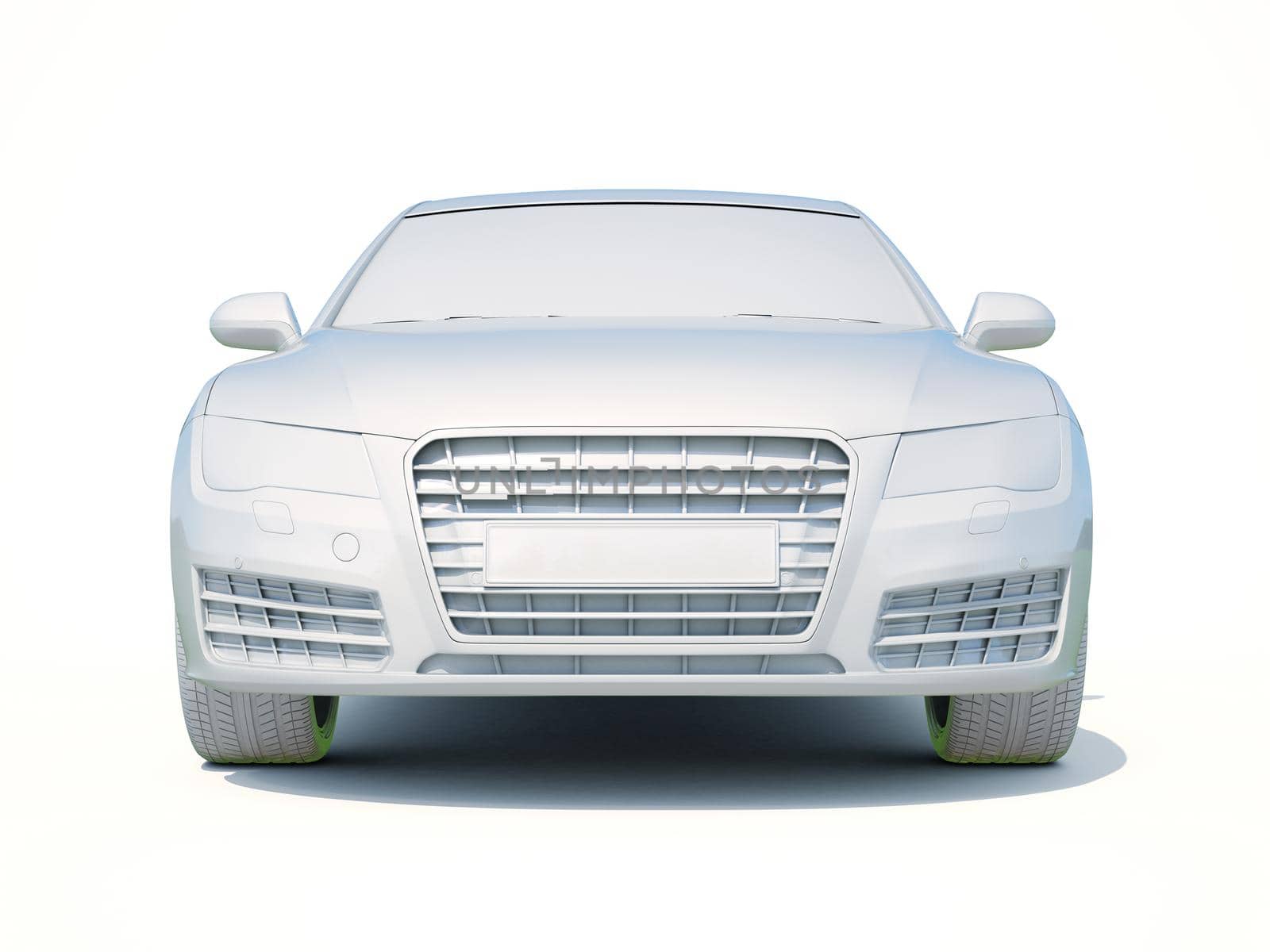3d Car White Icon, 3d Car Blank Template, 3d White Car Icon with Shadow, Business Sedan Car on White Background, Automobile Isolated, Automobile Service Sign, Auto Body, Automobile Industry