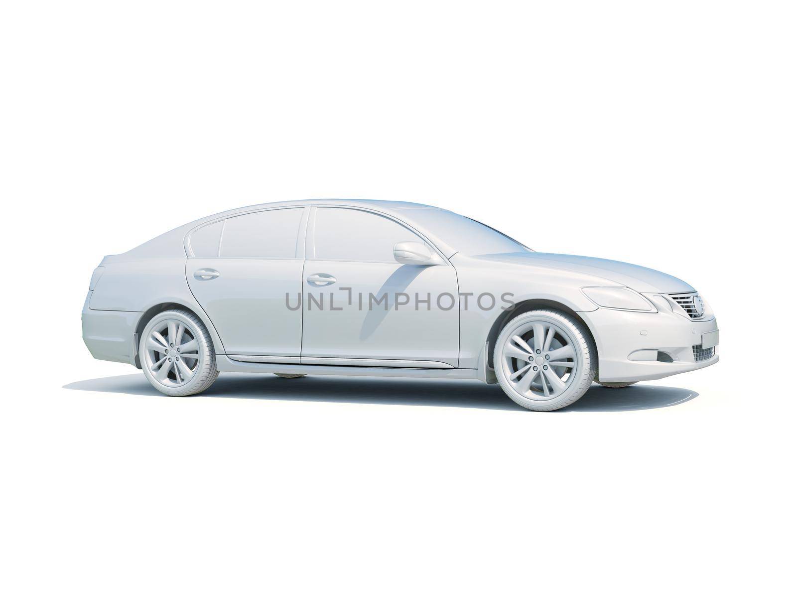 3d Car White Icon, 3d Car Blank Template, 3d White Car Icon with Shadow, Business Sedan Car on White Background, Automobile Isolated, Automobile Service Sign, Auto Body, Automobile Industry