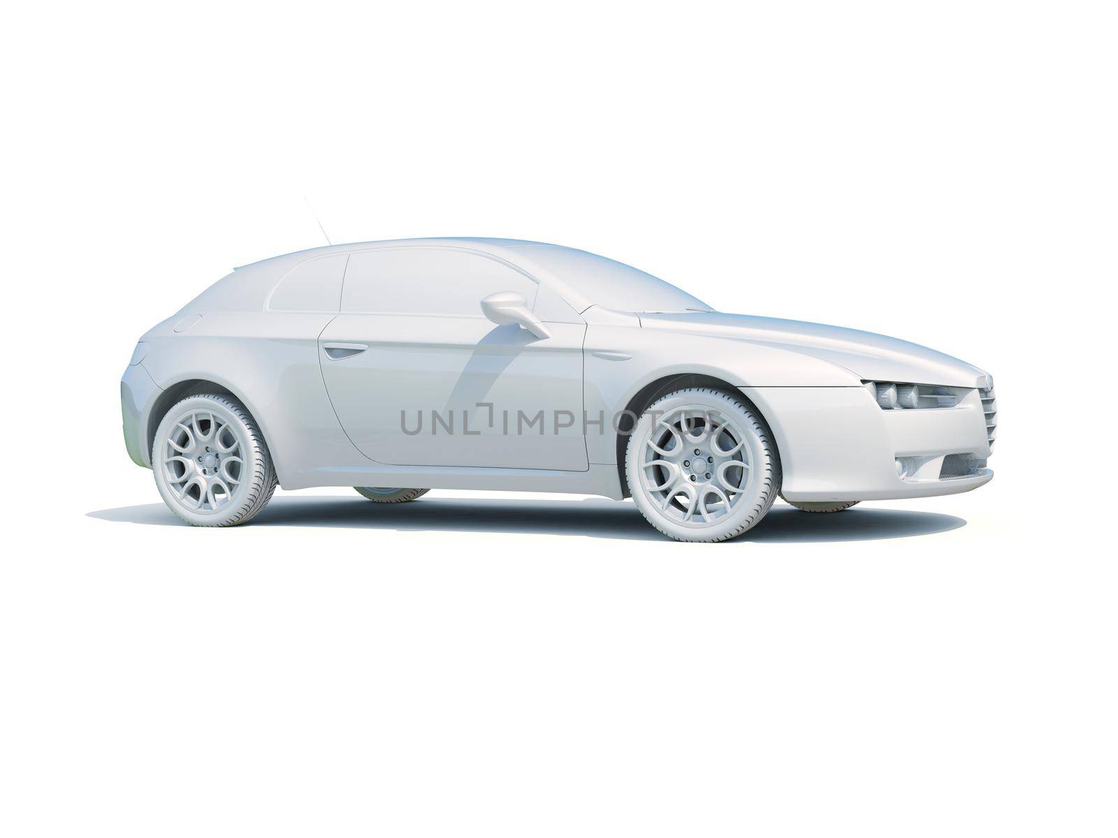 3d Car White Icon, 3d Car Blank Template, 3d White Car Icon with Shadow, Business Sedan Car on White Background, Automobile Isolated, Automobile Service Sign, Auto Body, Automobile Industry