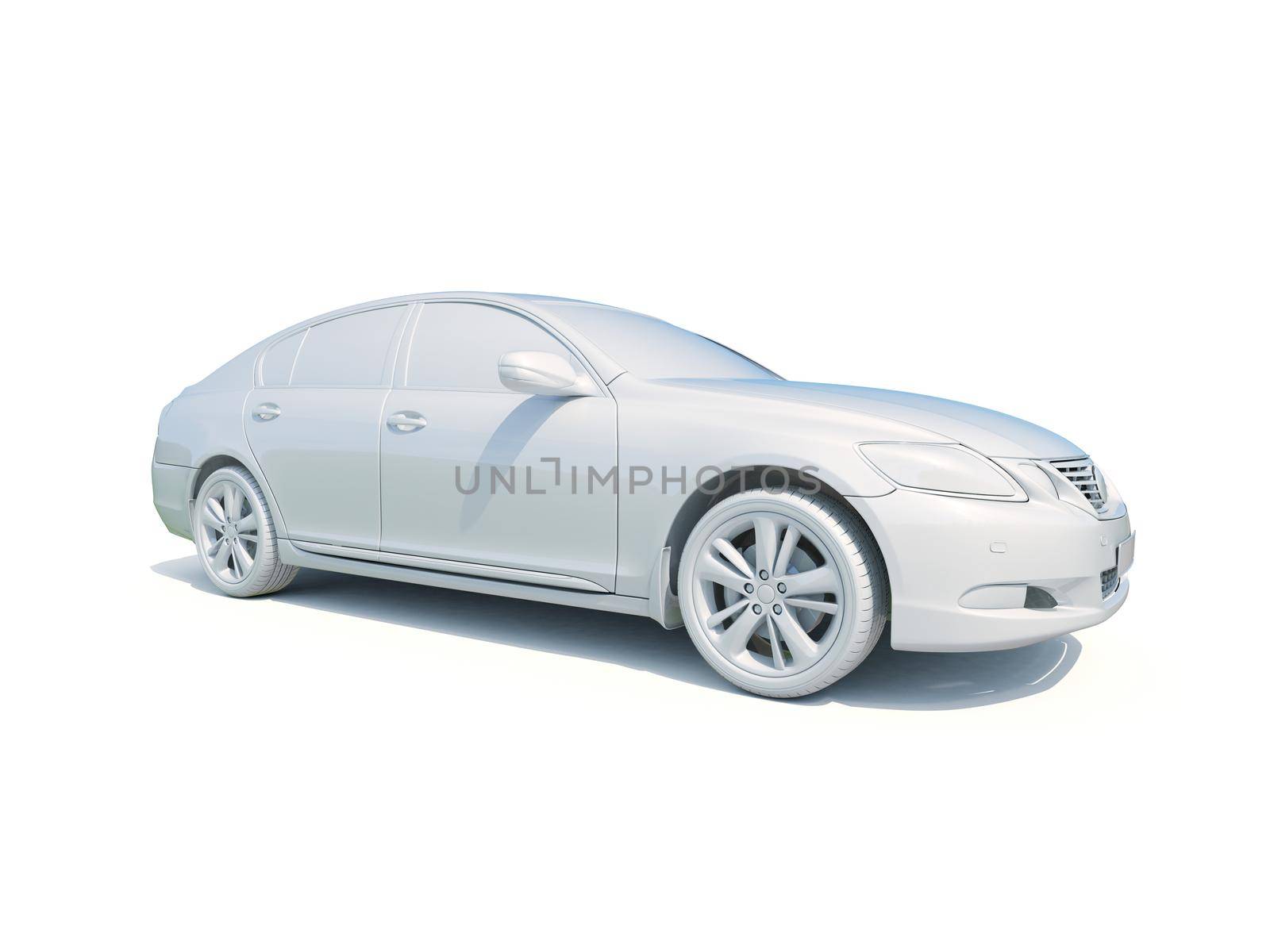 3d Car White Icon, 3d Car Blank Template, 3d White Car Icon with Shadow, Business Sedan Car on White Background, Automobile Isolated, Automobile Service Sign, Auto Body, Automobile Industry