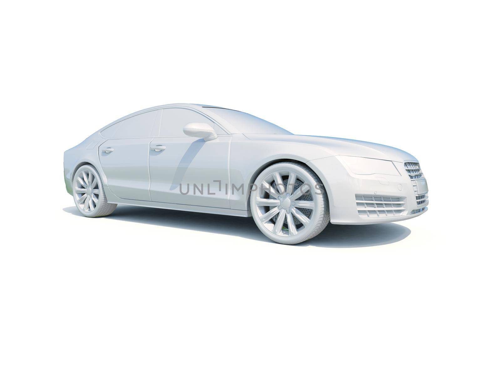 3d Car White Icon, 3d Car Blank Template, 3d White Car Icon with Shadow, Business Sedan Car on White Background, Automobile Isolated, Automobile Service Sign, Auto Body, Automobile Industry