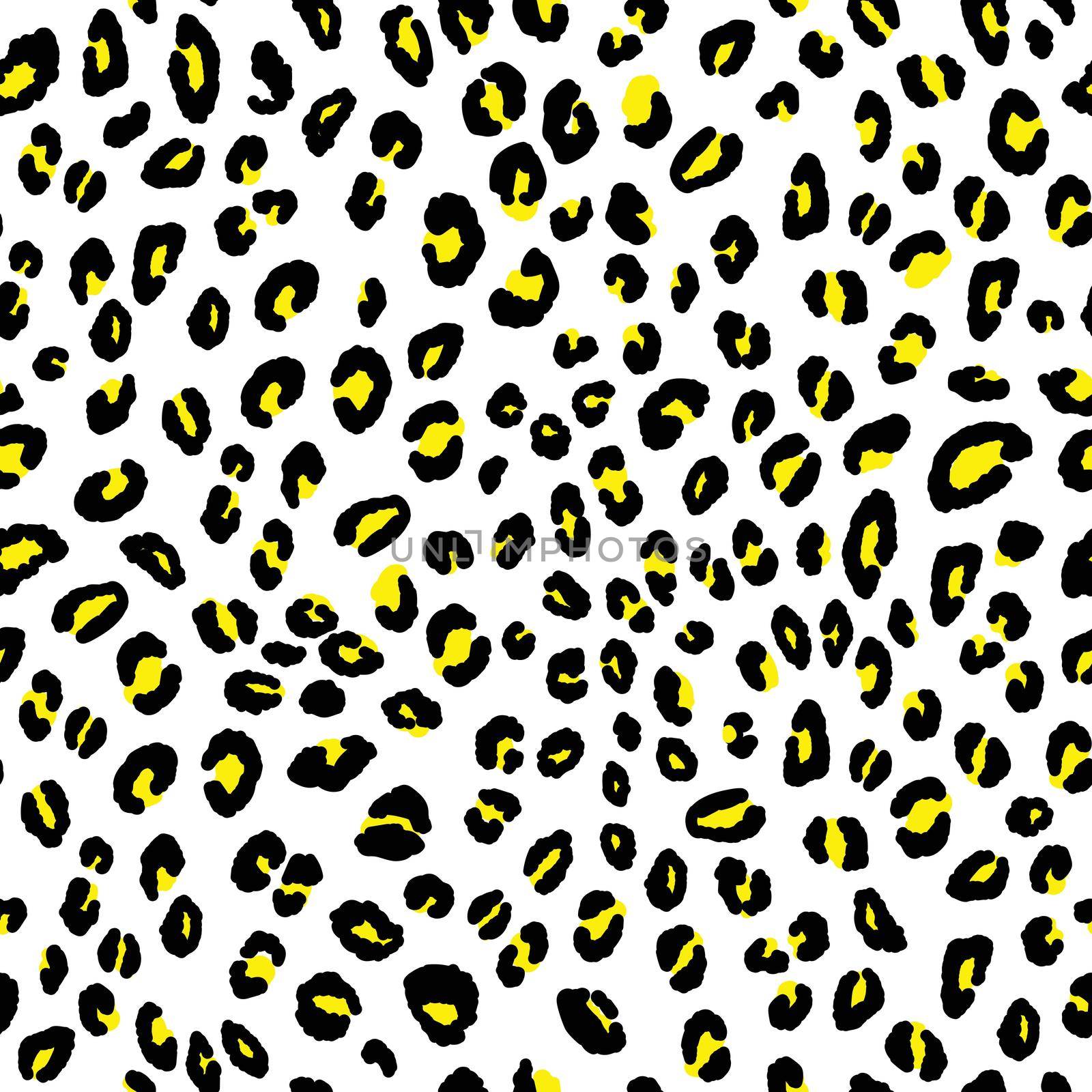 Abstract modern leopard seamless pattern. Animals trendy background. Black and white decorative vector illustration for print, card, postcard, fabric, textile. Modern ornament of stylized skin.