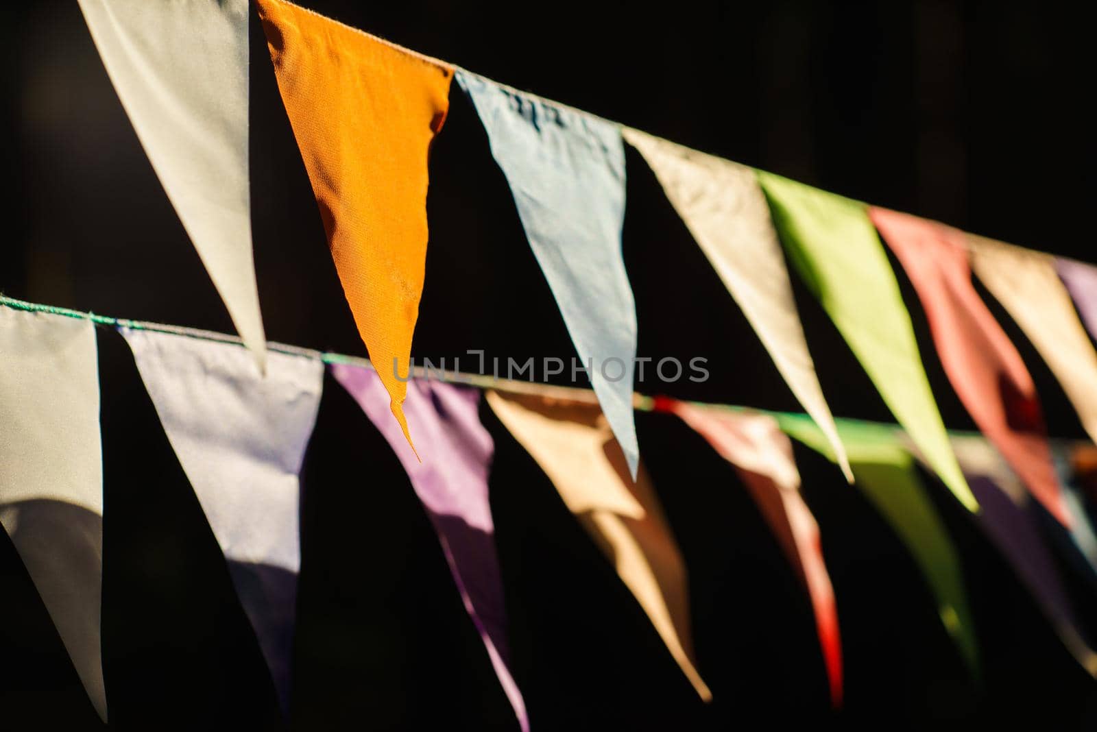 Carnival Garland with Flags, Decorative Party Pennants for Birthday Celebration, Festival and Fair Decoration, Hanging Flags, Bunting Flags ,Triangle Fabrics Hanging on the Rope, Bunting Background