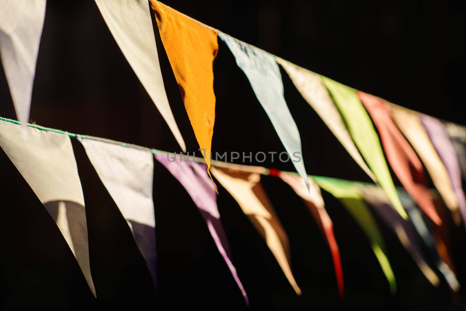 Carnival Garland with Flags, Decorative Party Pennants for Birthday Celebration, Festival and Fair Decoration, Hanging Flags, Bunting Flags ,Triangle Fabrics Hanging on the Rope, Bunting Background
