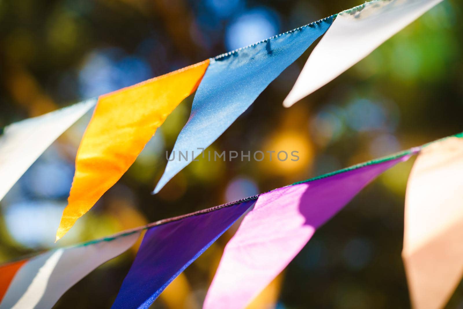 Carnival Garland with Flags, Decorative Party Pennants for Birthday Celebration, Festival and Fair Decoration, Hanging Flags, Bunting Flags ,Triangle Fabrics Hanging on the Rope, Bunting Background