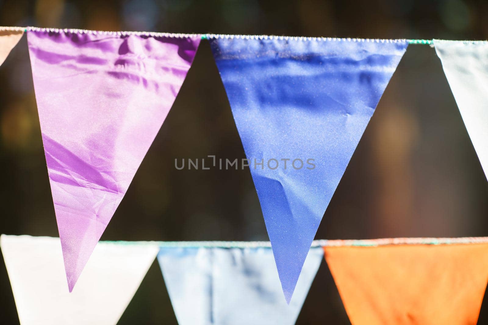 Carnival Garland with Flags, Decorative Party Pennants for Birthday Celebration, Festival and Fair Decoration, Hanging Flags, Bunting Flags ,Triangle Fabrics Hanging on the Rope, Bunting Background