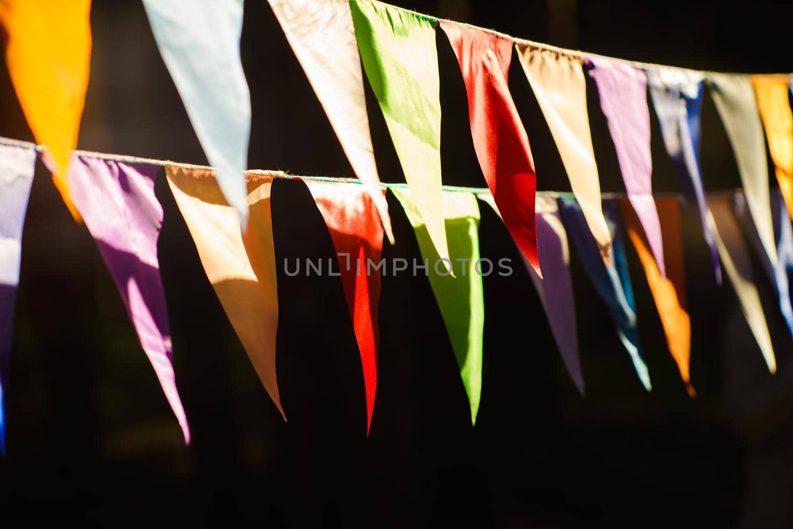 Carnival Garland with Flags, Decorative Party Pennants for Birthday Celebration, Festival and Fair Decoration, Hanging Flags, Bunting Flags ,Triangle Fabrics Hanging on the Rope, Bunting Background