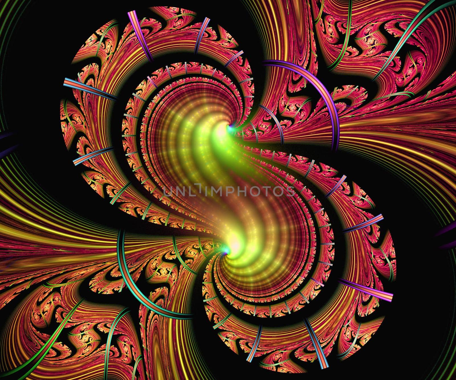 Computer generated colorful fractal artwork for creative art,design and entertainment