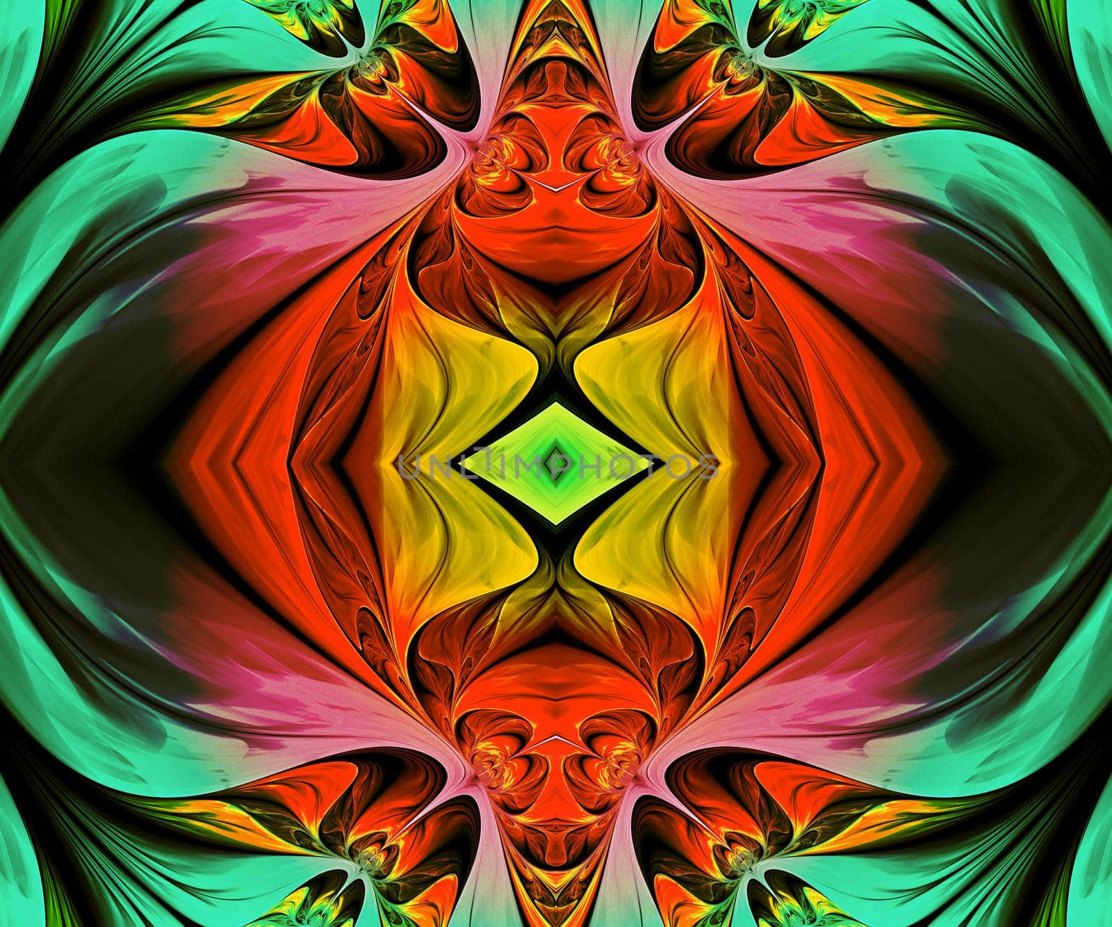 Computer generated colorful fractal artwork for creative art,design and entertainment