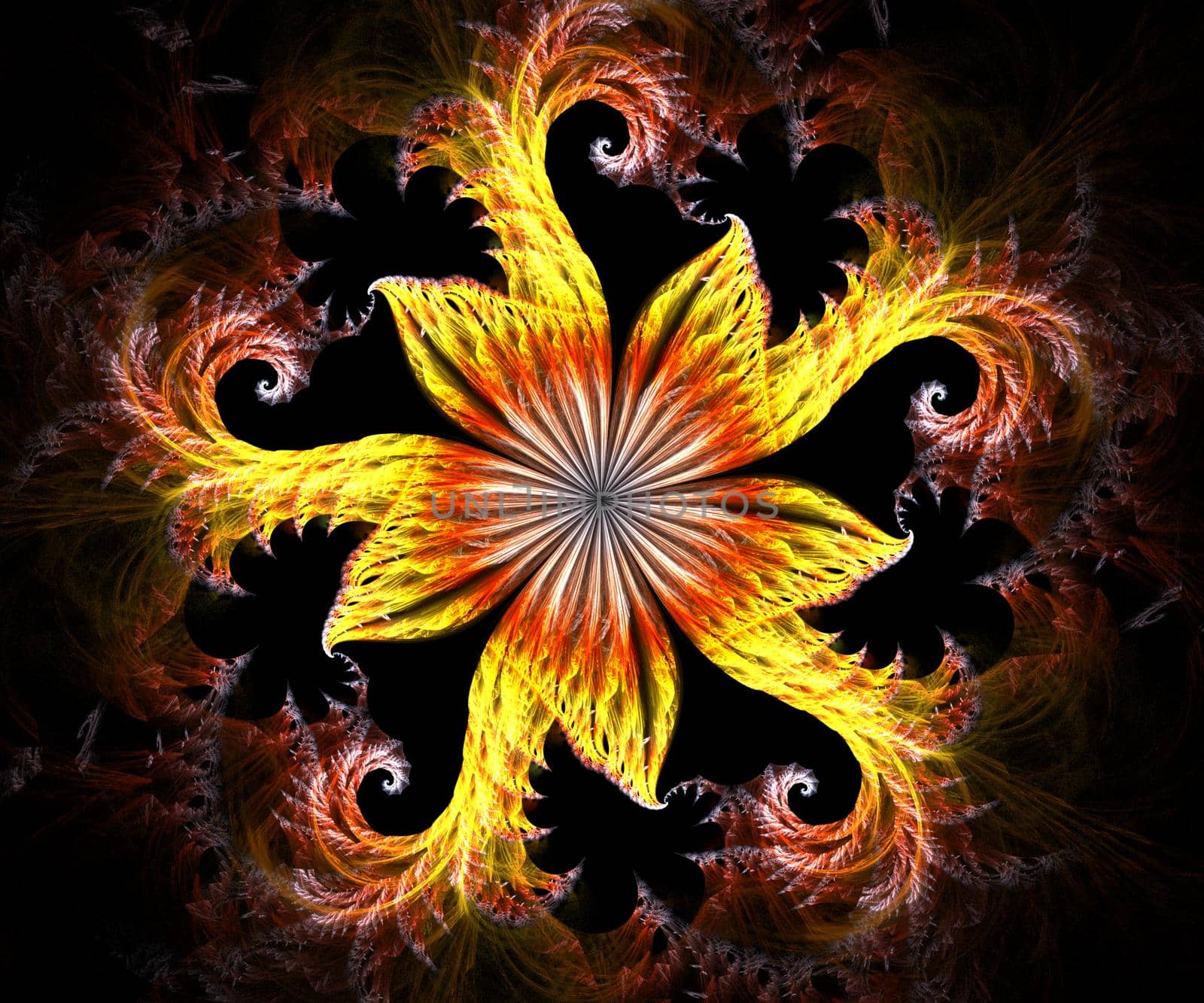 Computer generated colorful fractal artwork for creative art,design and entertainment