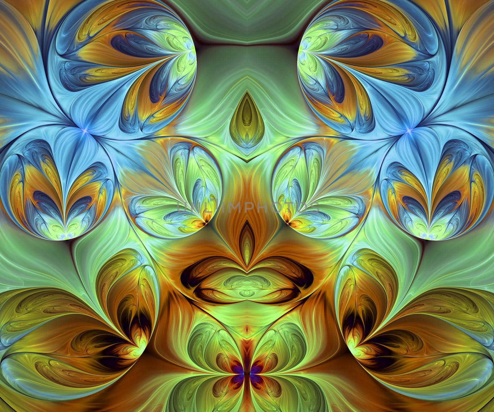 Computer generated colorful fractal artwork for creative art,design and entertainment