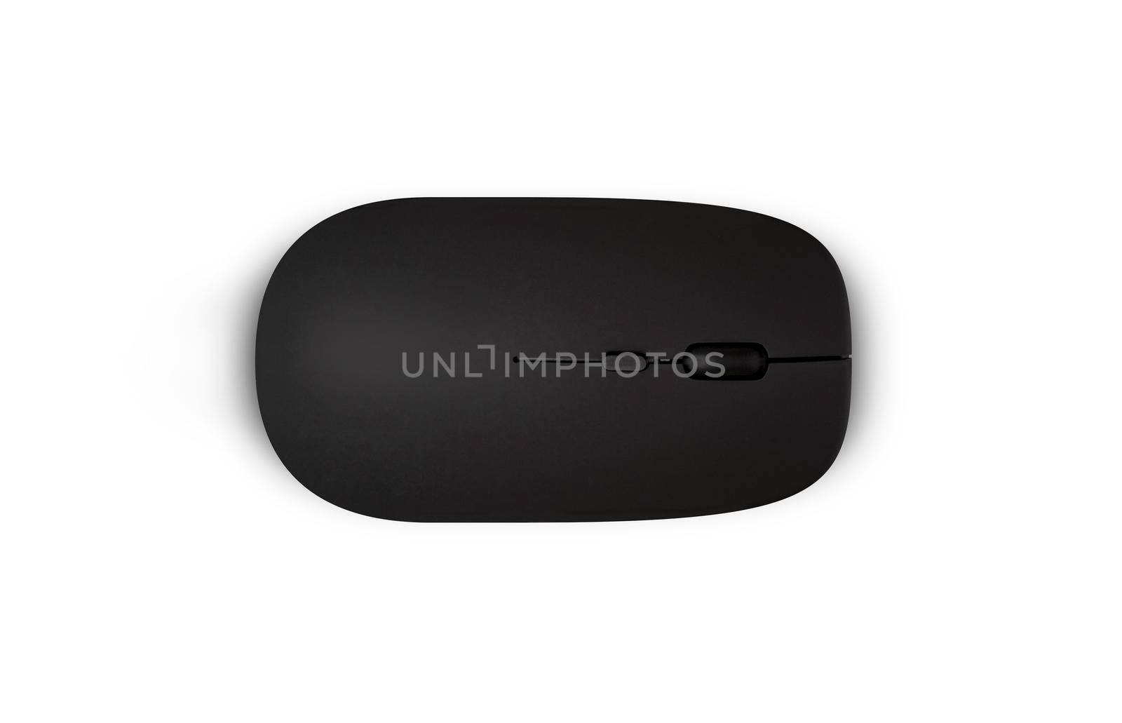 Wireless black mouse. Isolated on white background with clipping path by SlayCer